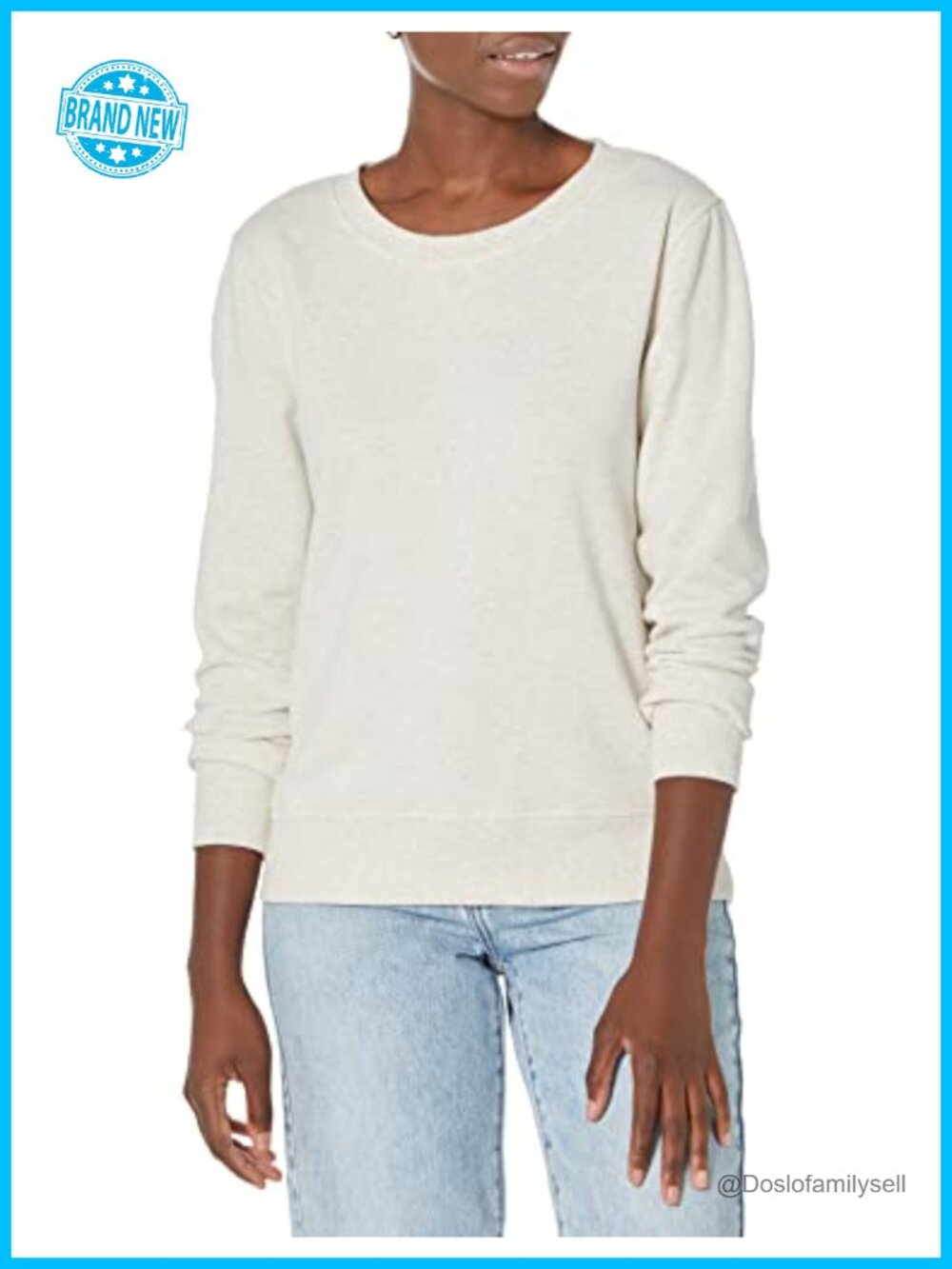 Women's Fleece Crewneck Long Sleeve Pullover Sweatshirt Regular Fit